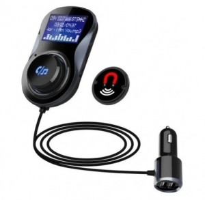 Transmiter FM MP3 USB SD LCD ZESTAW GŁOŚNOMÓWIĄCY